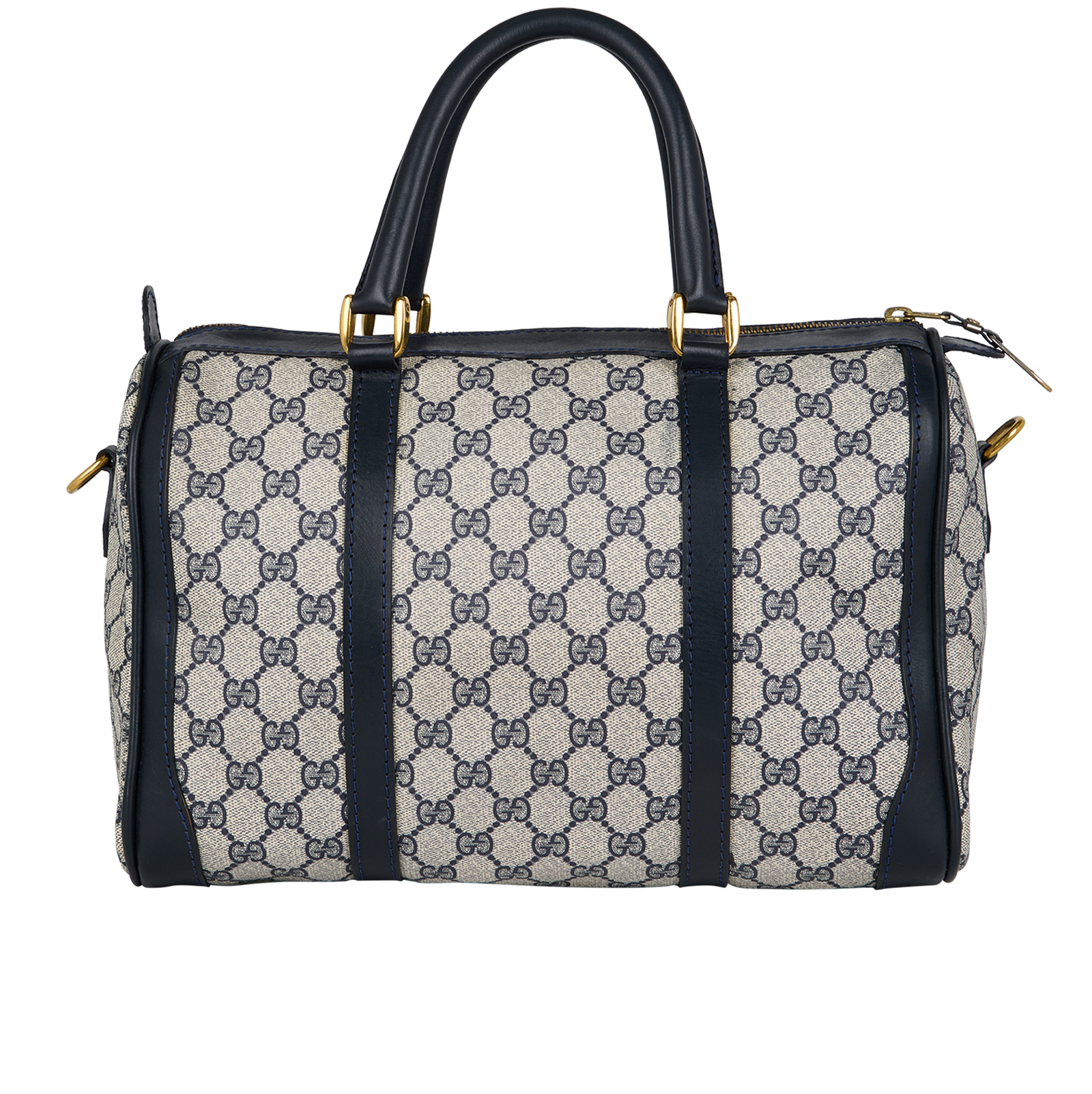 GG Supreme Small Duffle, &pound;550, Handbags, Beige/Blue, Coated Canvas, Back view